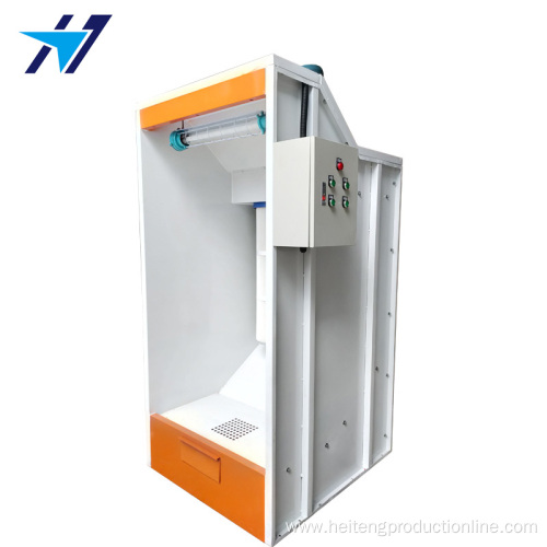 Quick color-changing powder coating spray booth